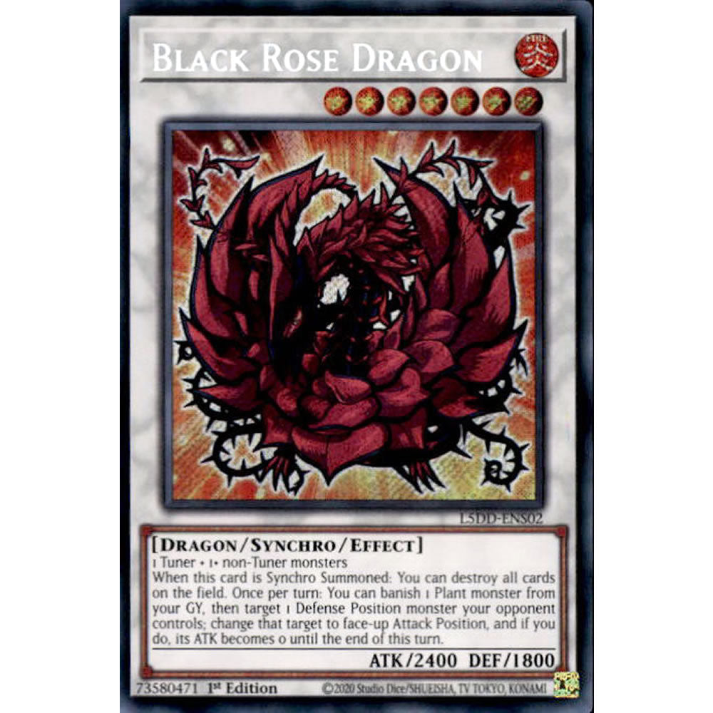 Black Rose Dragon L5DD-ENS02 Yu-Gi-Oh! Card from the Legendary 5D's Decks Set
