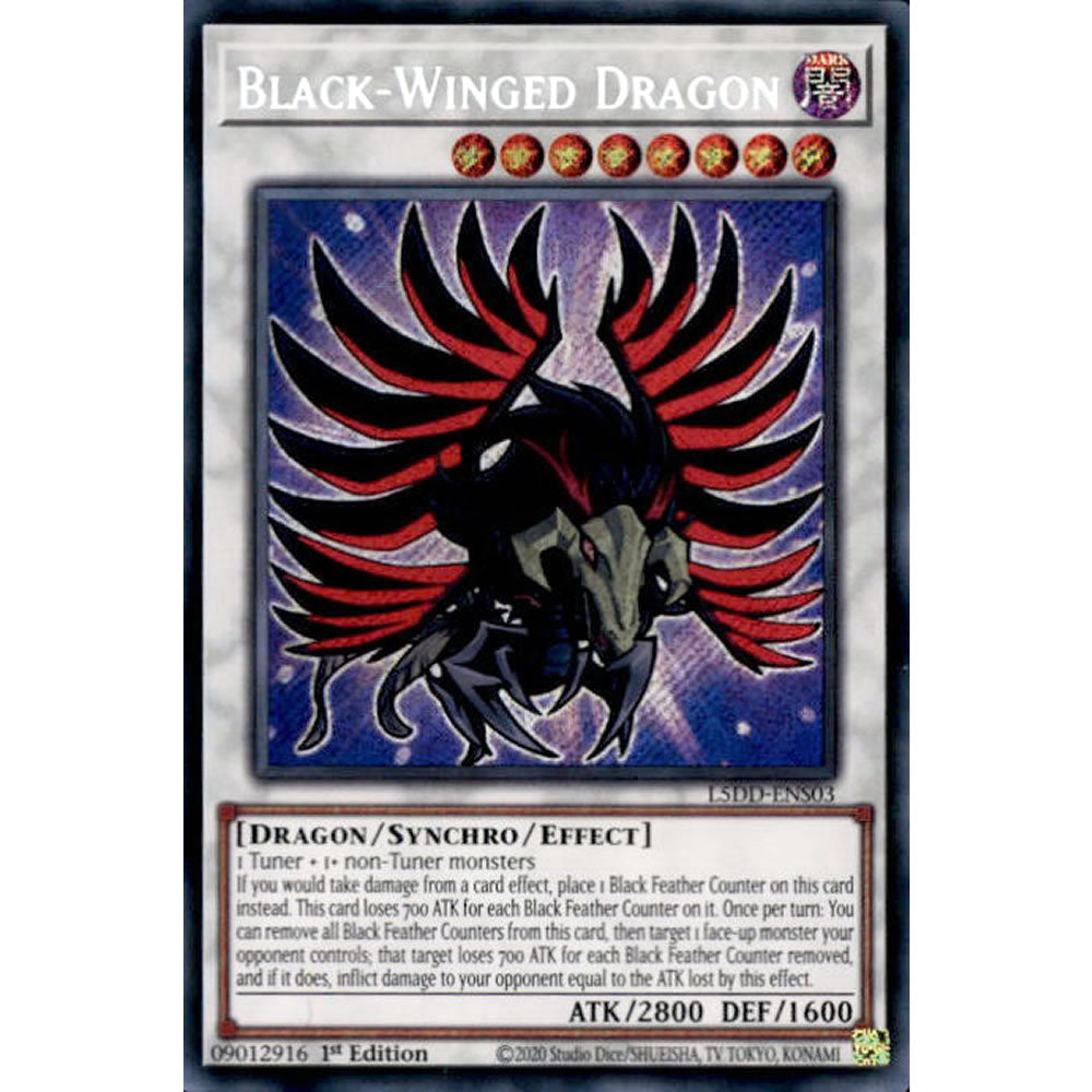 Black-Winged Dragon L5DD-ENS03 Yu-Gi-Oh! Card from the Legendary 5D's Decks Set