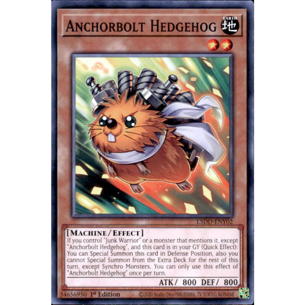 Anchorbolt Hedgehog L5DD-ENY02 Yu-Gi-Oh! Card from the Legendary 5D's Decks Set