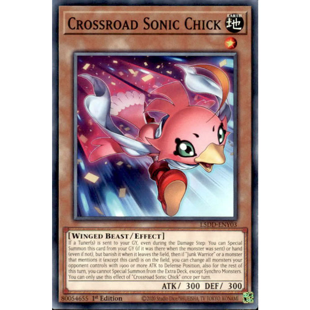 Crossroad Sonic Chick L5DD-ENY03 Yu-Gi-Oh! Card from the Legendary 5D's Decks Set