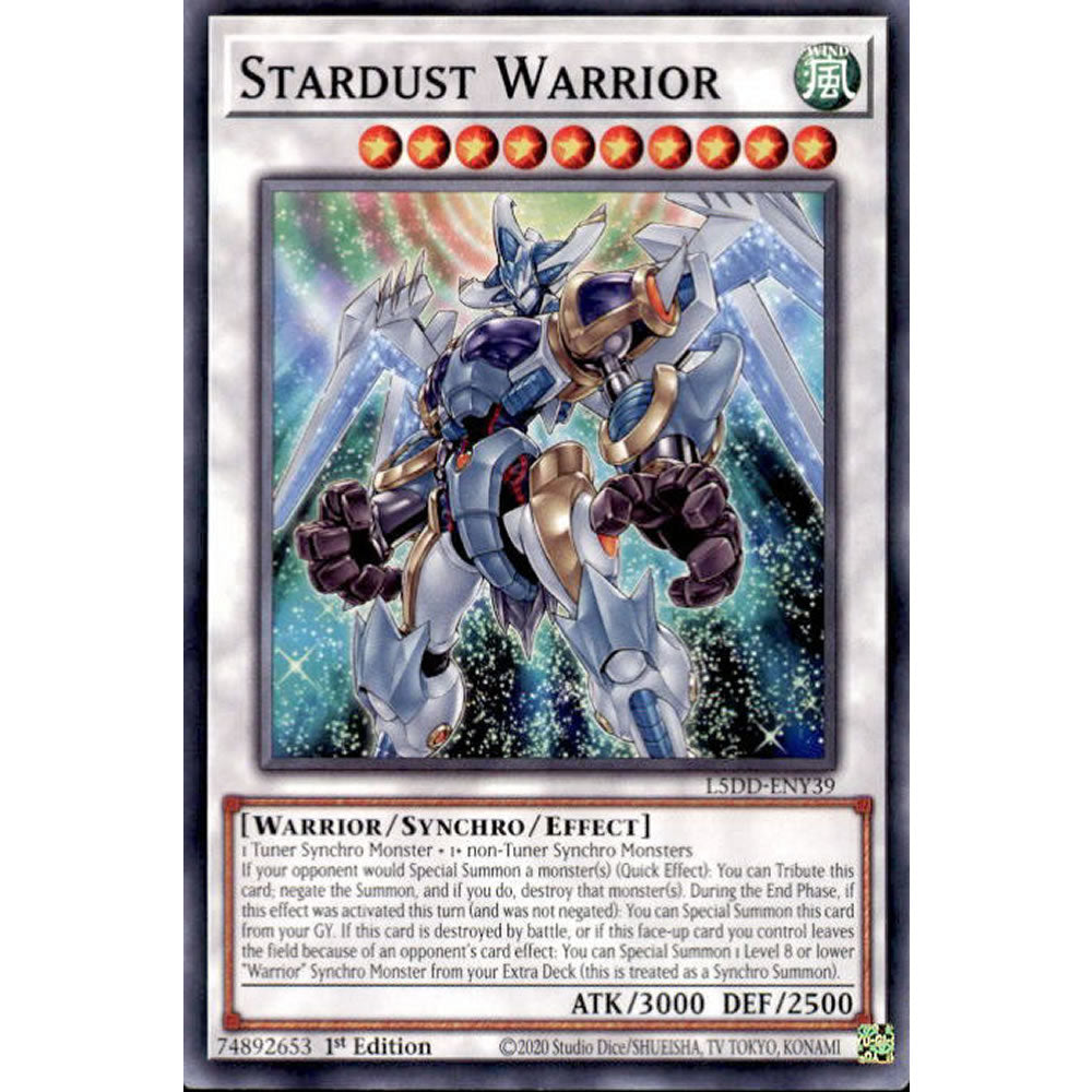 Stardust Warrior L5DD-ENY39 Yu-Gi-Oh! Card from the Legendary 5D's Decks Set