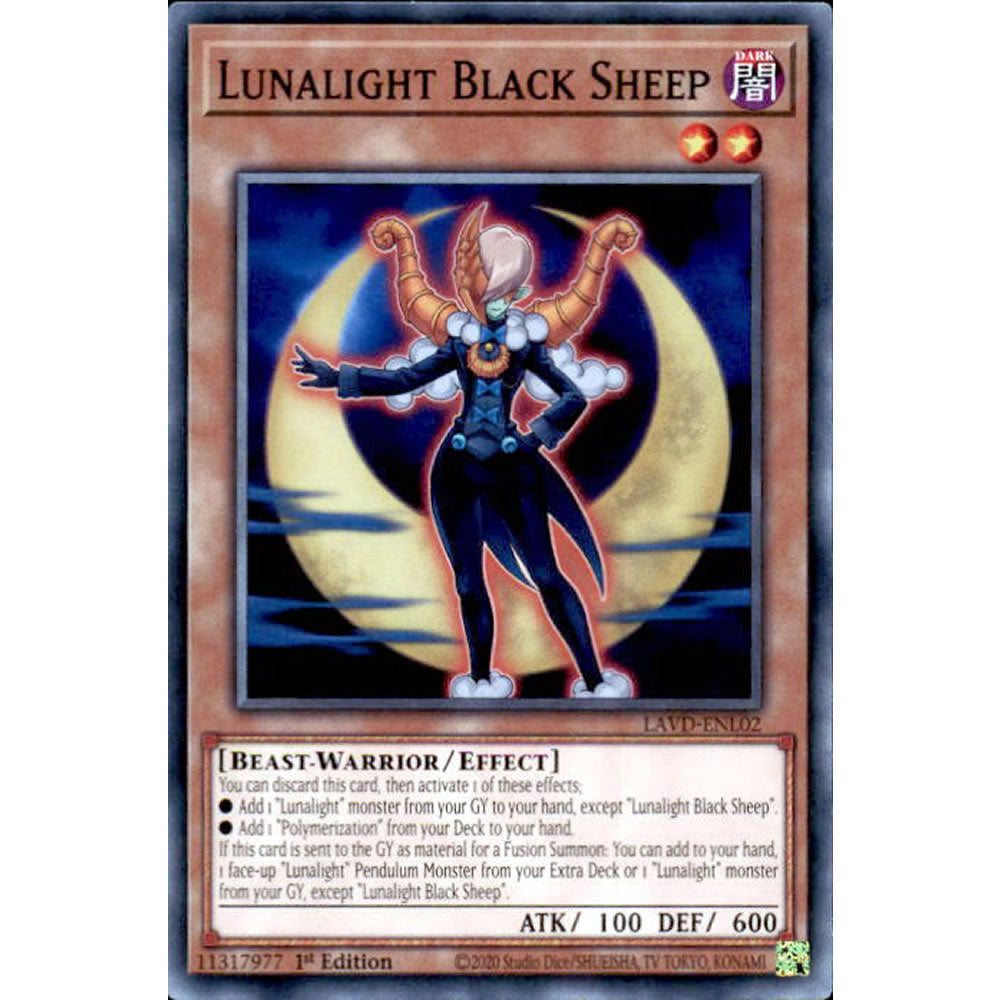 Lunalight Black Sheep LAVD-ENL02 Yu-Gi-Oh! Card from the Legendary Arc-V Decks Set