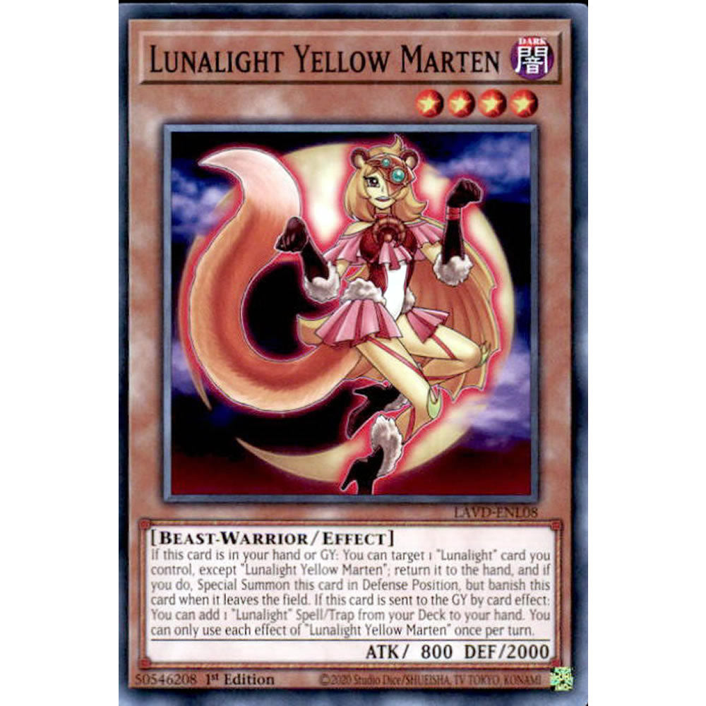 Lunalight Yellow Marten LAVD-ENL08 Yu-Gi-Oh! Card from the Legendary Arc-V Decks Set