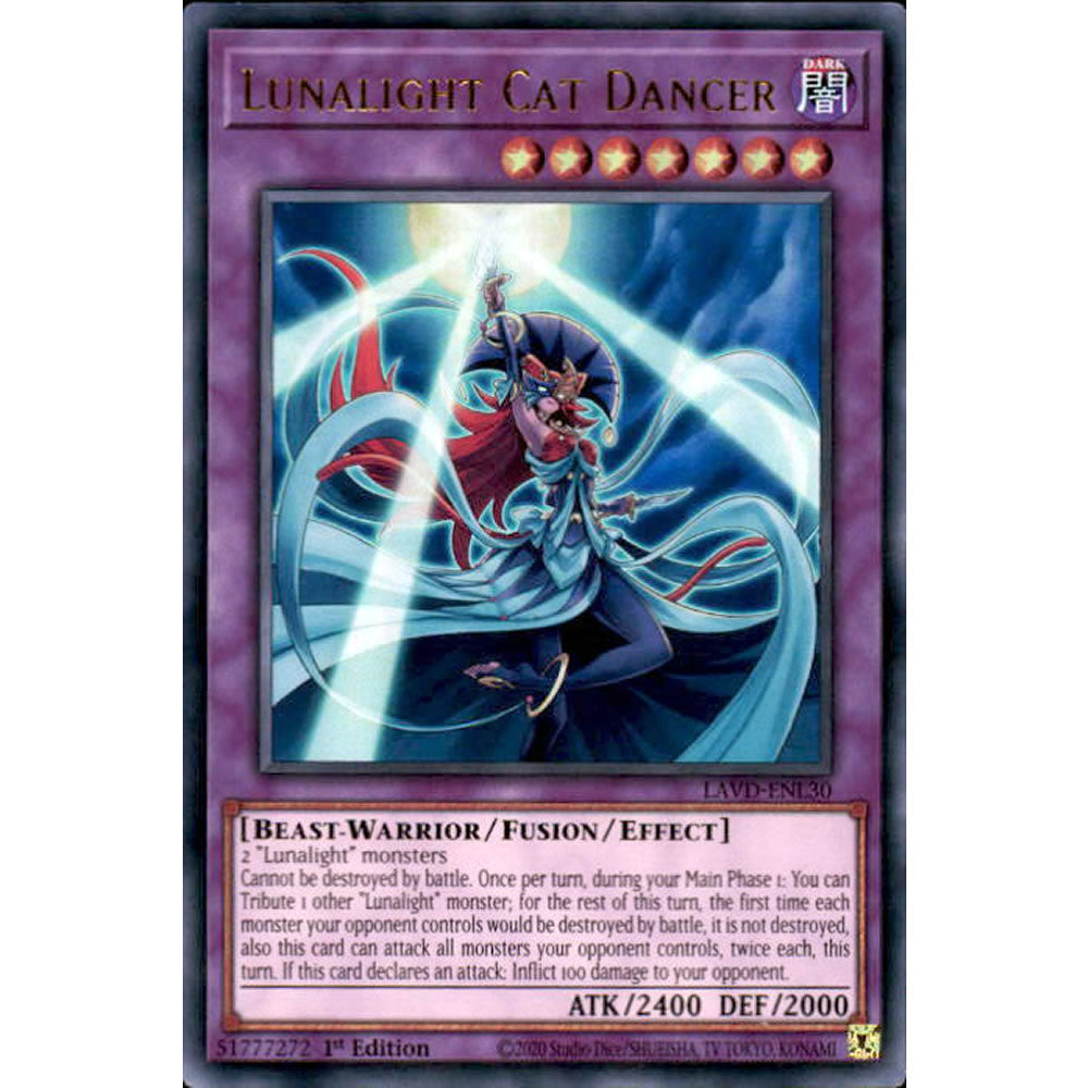 Lunalight Cat Dancer LAVD-ENL30 Yu-Gi-Oh! Card from the Legendary Arc-V Decks Set