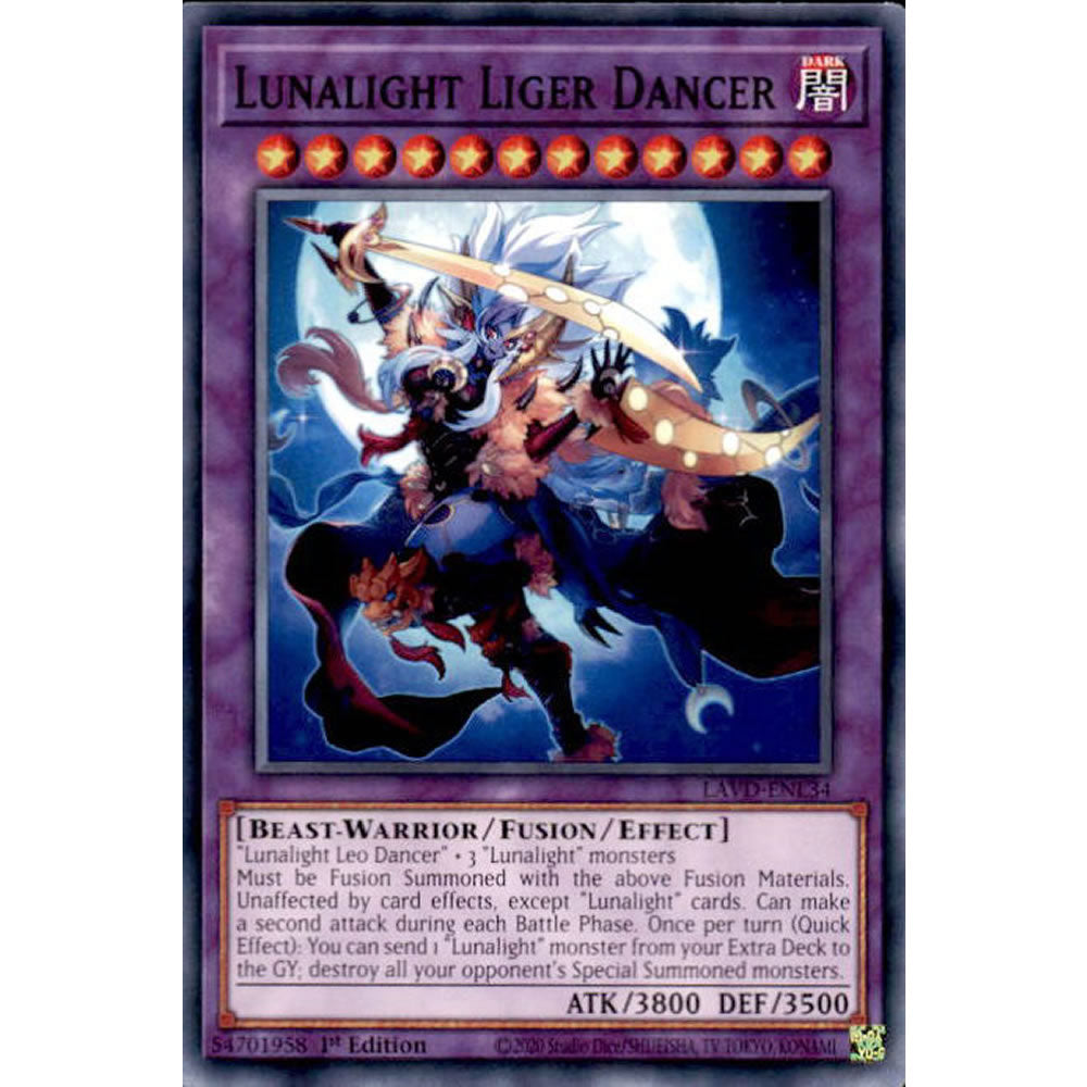 Lunalight Liger Dancer LAVD-ENL34 Yu-Gi-Oh! Card from the Legendary Arc-V Decks Set