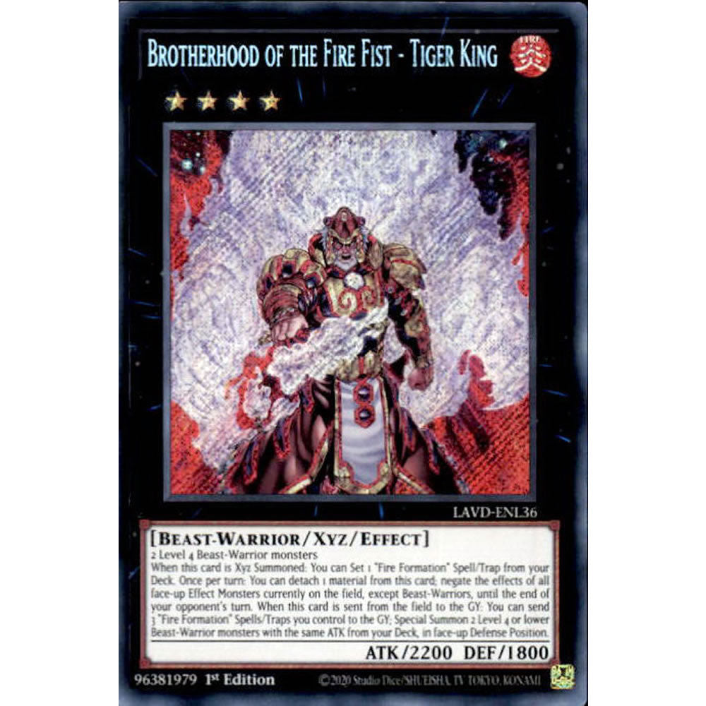 Brotherhood of the Fire Fist - Tiger King LAVD-ENL36 Yu-Gi-Oh! Card from the Legendary Arc-V Decks Set