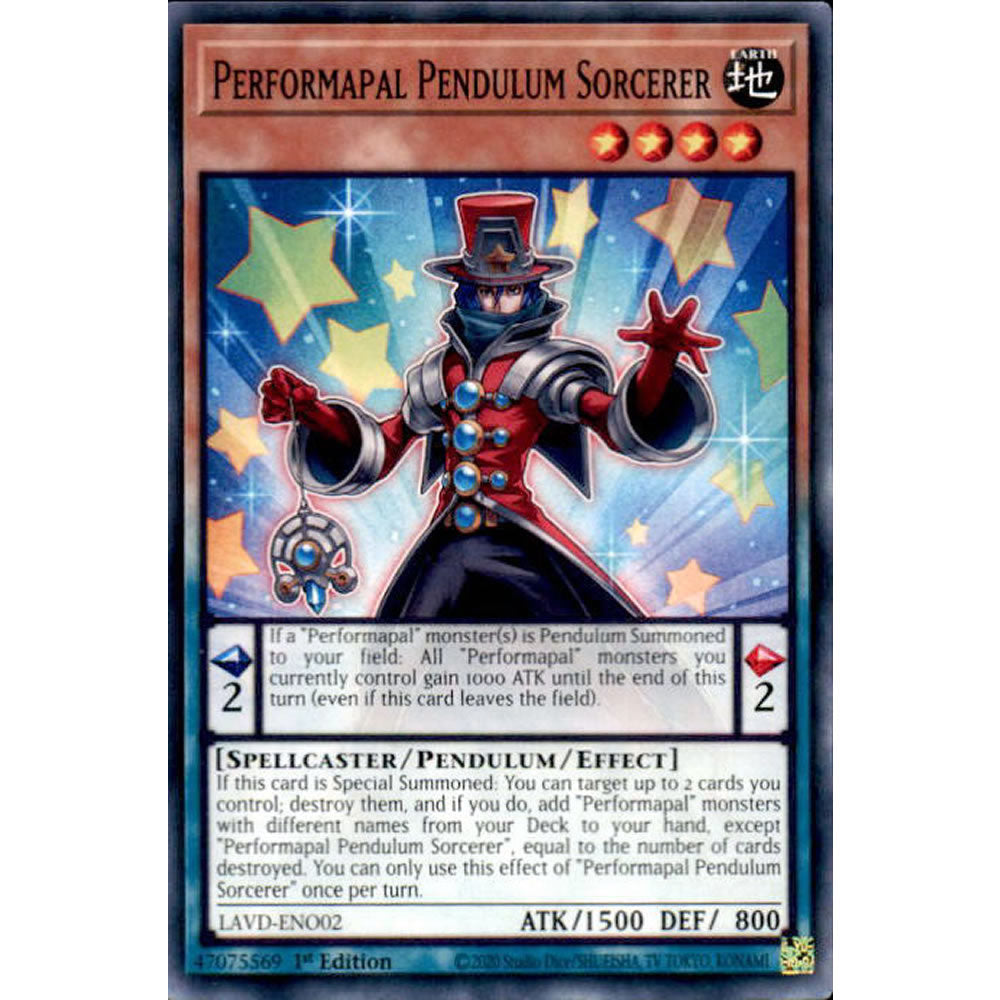 Performapal Pendulum Sorcerer LAVD-ENO02 Yu-Gi-Oh! Card from the Legendary Arc-V Decks Set