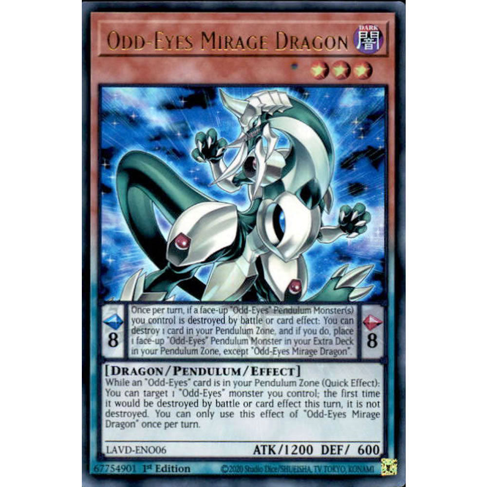 Odd-Eyes Mirage Dragon LAVD-ENO06 Yu-Gi-Oh! Card from the Legendary Arc-V Decks Set