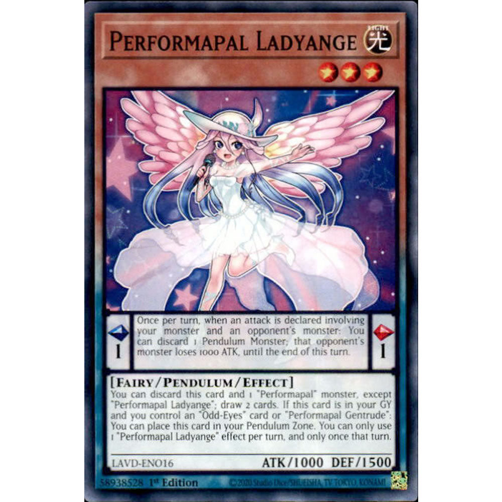 Performapal Ladyange LAVD-ENO16 Yu-Gi-Oh! Card from the Legendary Arc-V Decks Set