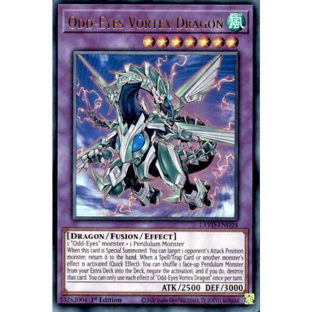 Odd-Eyes Vortex Dragon LAVD-ENO24 Yu-Gi-Oh! Card from the Legendary Arc-V Decks Set