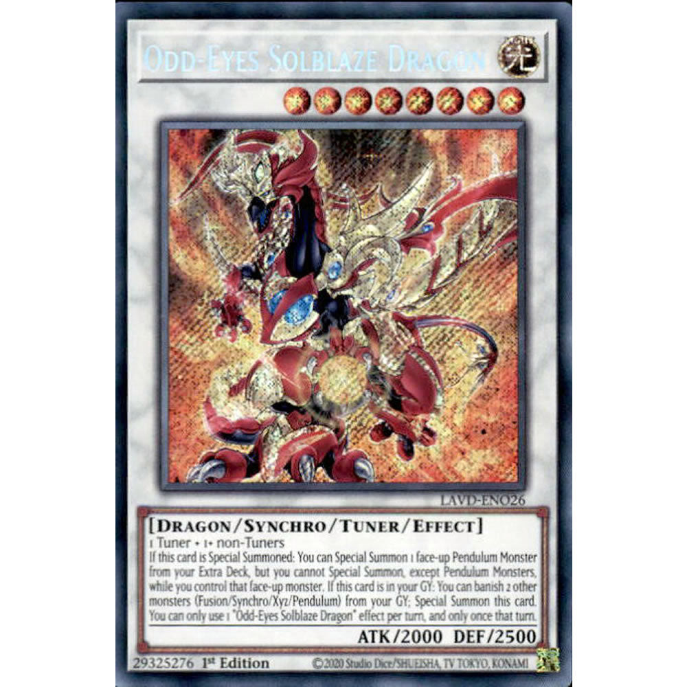 Odd-Eyes Solblaze Dragon LAVD-ENO26 Yu-Gi-Oh! Card from the Legendary Arc-V Decks Set