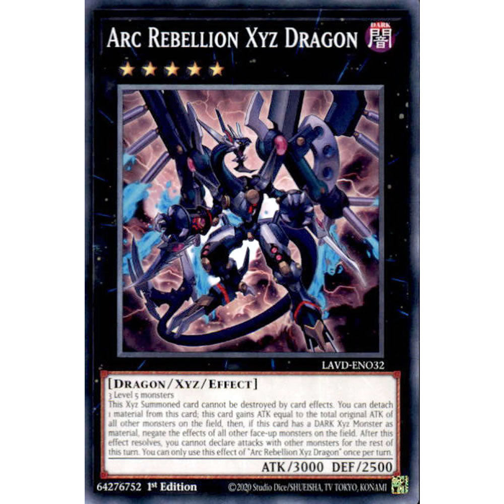 Arc Rebellion Xyz Dragon LAVD-ENO32 Yu-Gi-Oh! Card from the Legendary Arc-V Decks Set