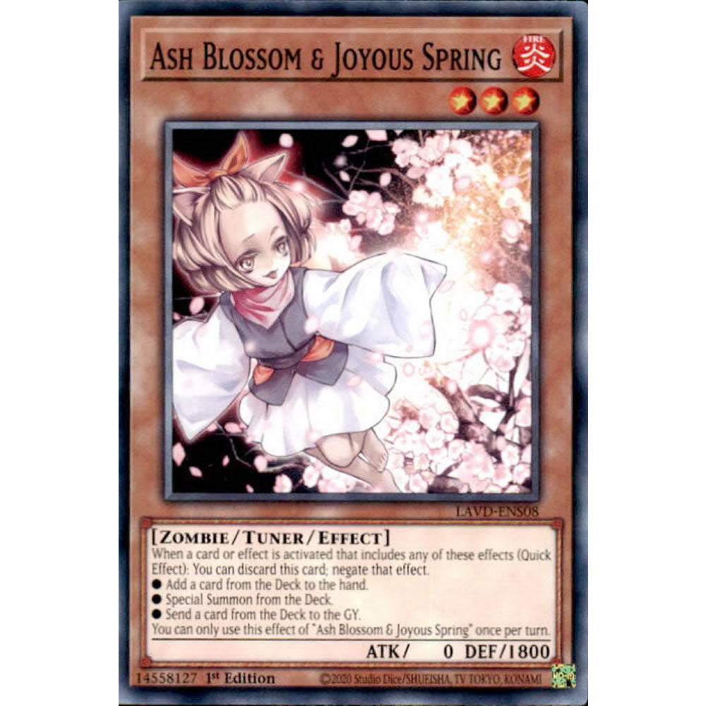Ash Blossom & Joyous Spring LAVD-ENS08 Yu-Gi-Oh! Card from the Legendary Arc-V Decks Set
