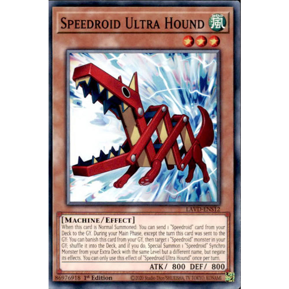 Speedroid Ultra Hound LAVD-ENS12 Yu-Gi-Oh! Card from the Legendary Arc-V Decks Set