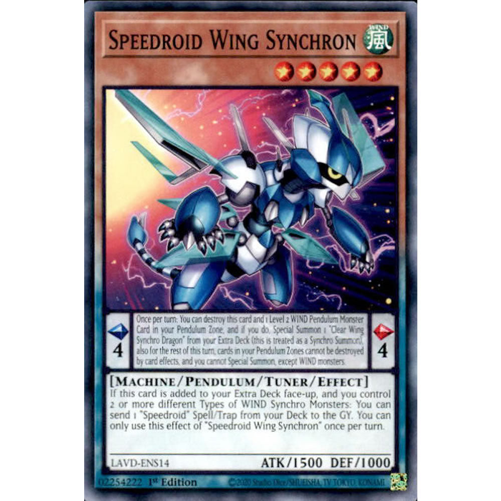 Speedroid Wing Synchron LAVD-ENS14 Yu-Gi-Oh! Card from the Legendary Arc-V Decks Set
