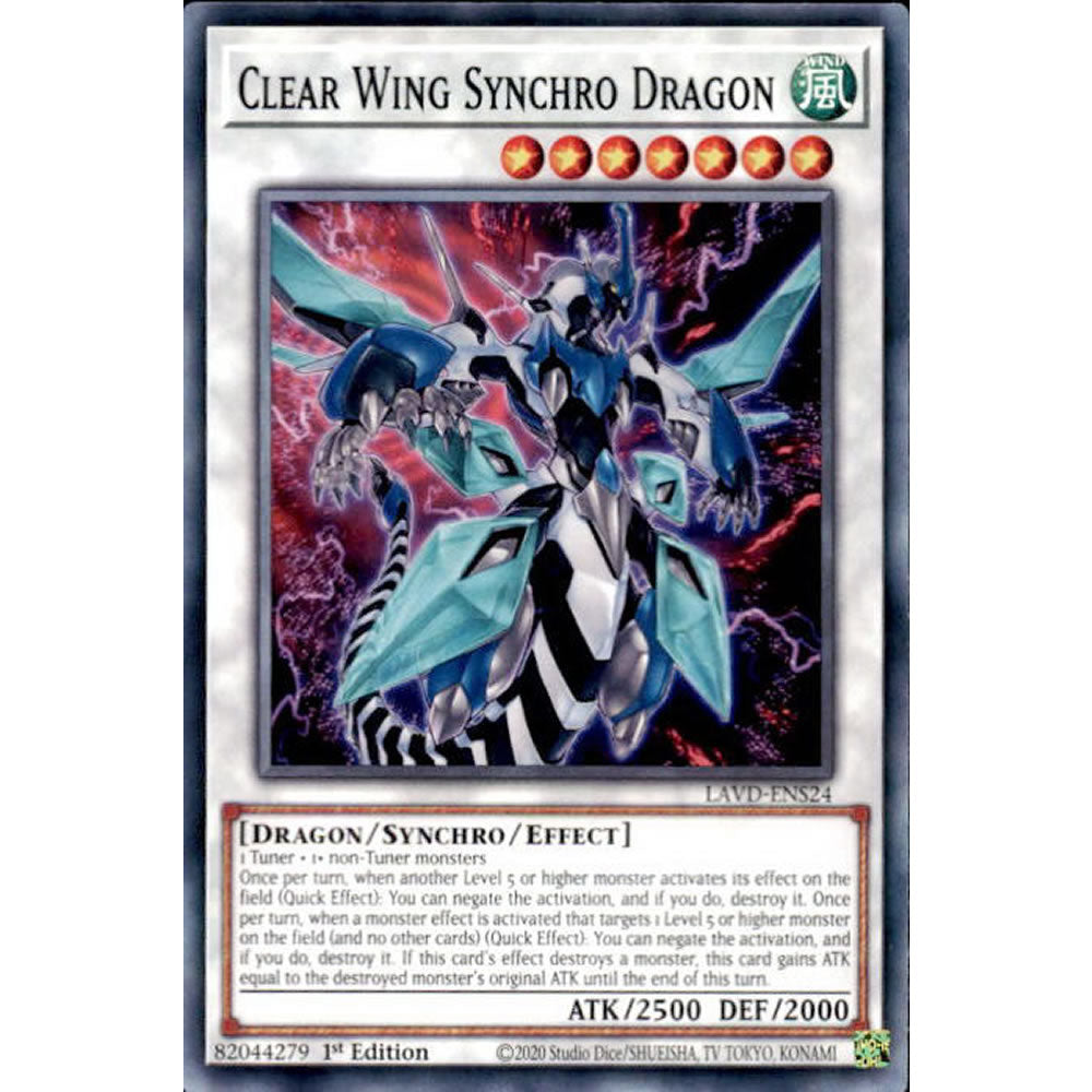Clear Wing Synchro Dragon LAVD-ENS24 Yu-Gi-Oh! Card from the Legendary Arc-V Decks Set