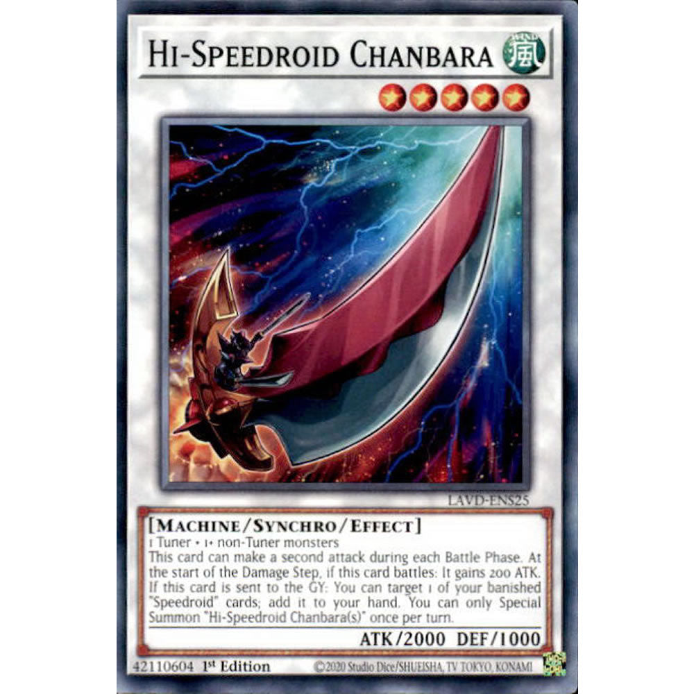 Hi-Speedroid Chanbara LAVD-ENS25 Yu-Gi-Oh! Card from the Legendary Arc-V Decks Set