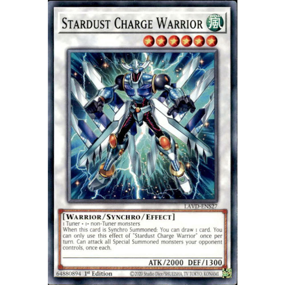 Stardust Charge Warrior LAVD-ENS27 Yu-Gi-Oh! Card from the Legendary Arc-V Decks Set