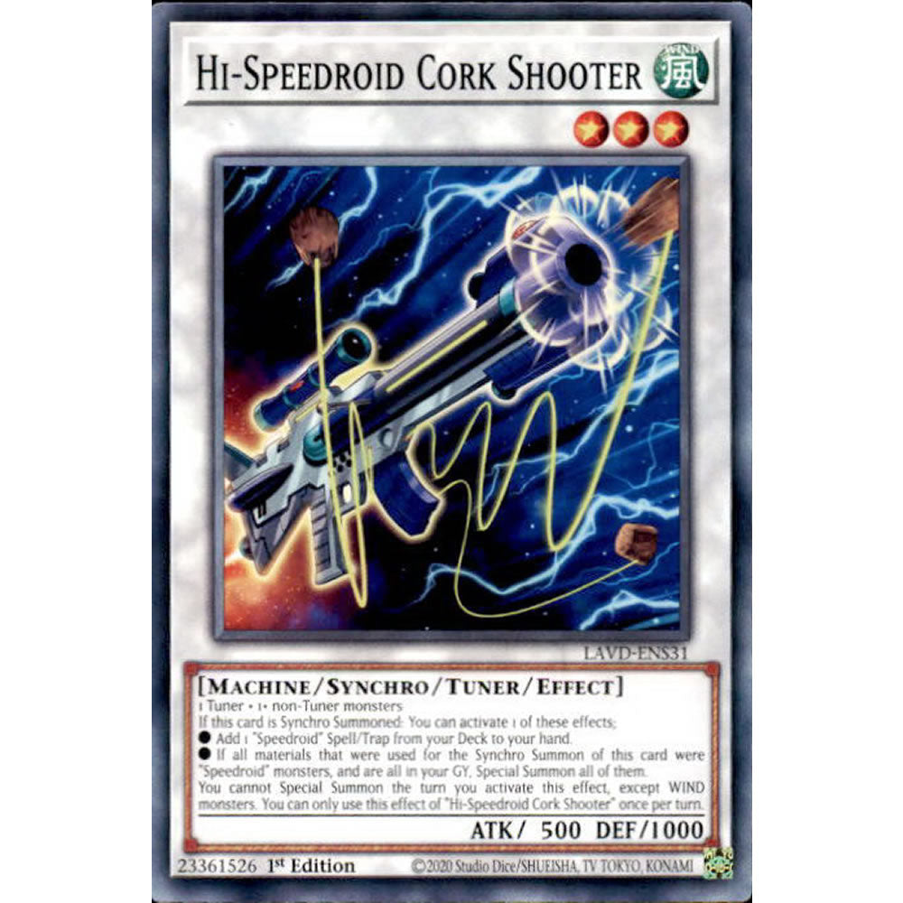 Hi-Speedroid Cork Shooter LAVD-ENS31 Yu-Gi-Oh! Card from the Legendary Arc-V Decks Set