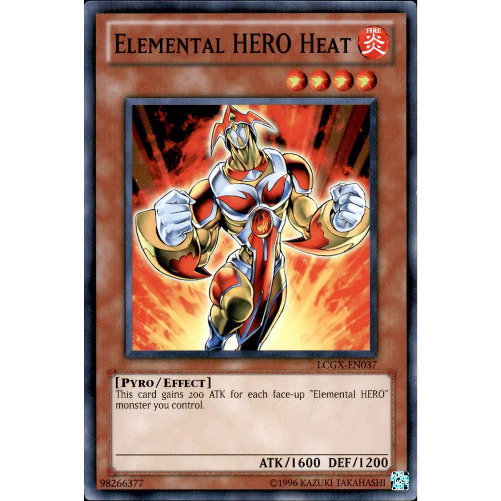Elemental Hero Heat LCGX-EN037 Yu-Gi-Oh! Card from the Legendary Collection 2: The Duel Academy Years Mega Pack Set