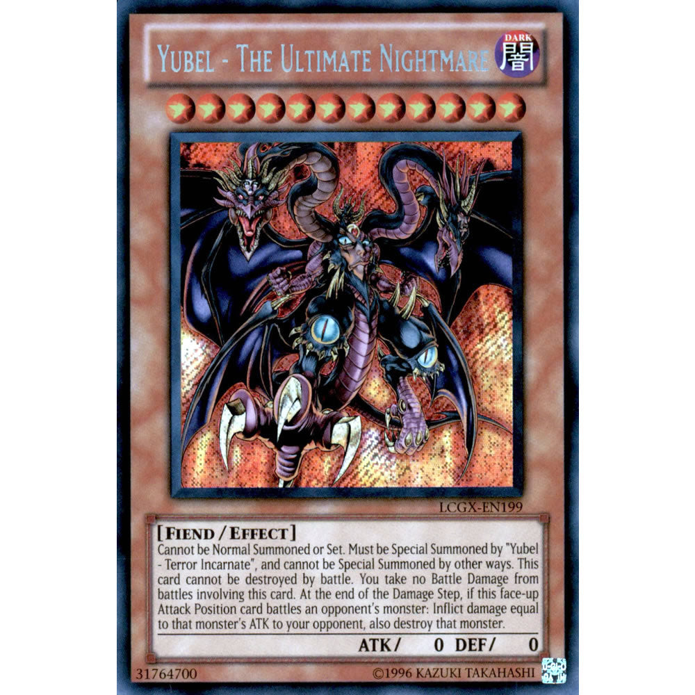 Yubel - The Ultimate Nightmare LCGX-EN199 Yu-Gi-Oh! Card from the Legendary Collection 2: The Duel Academy Years Mega Pack Set