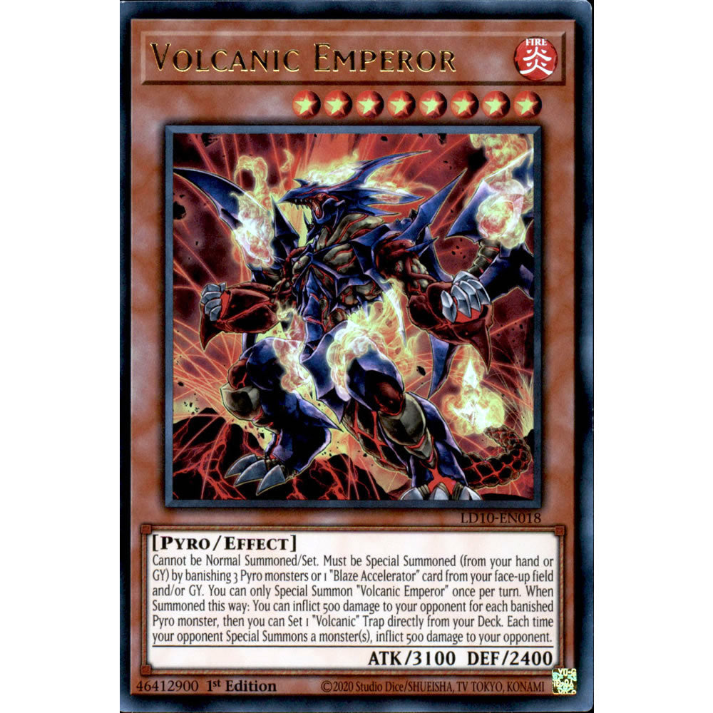 Volcanic Emperor LD10-EN018 Yu-Gi-Oh! Card from the Legendary Duelists: Soulburning Volcano Set