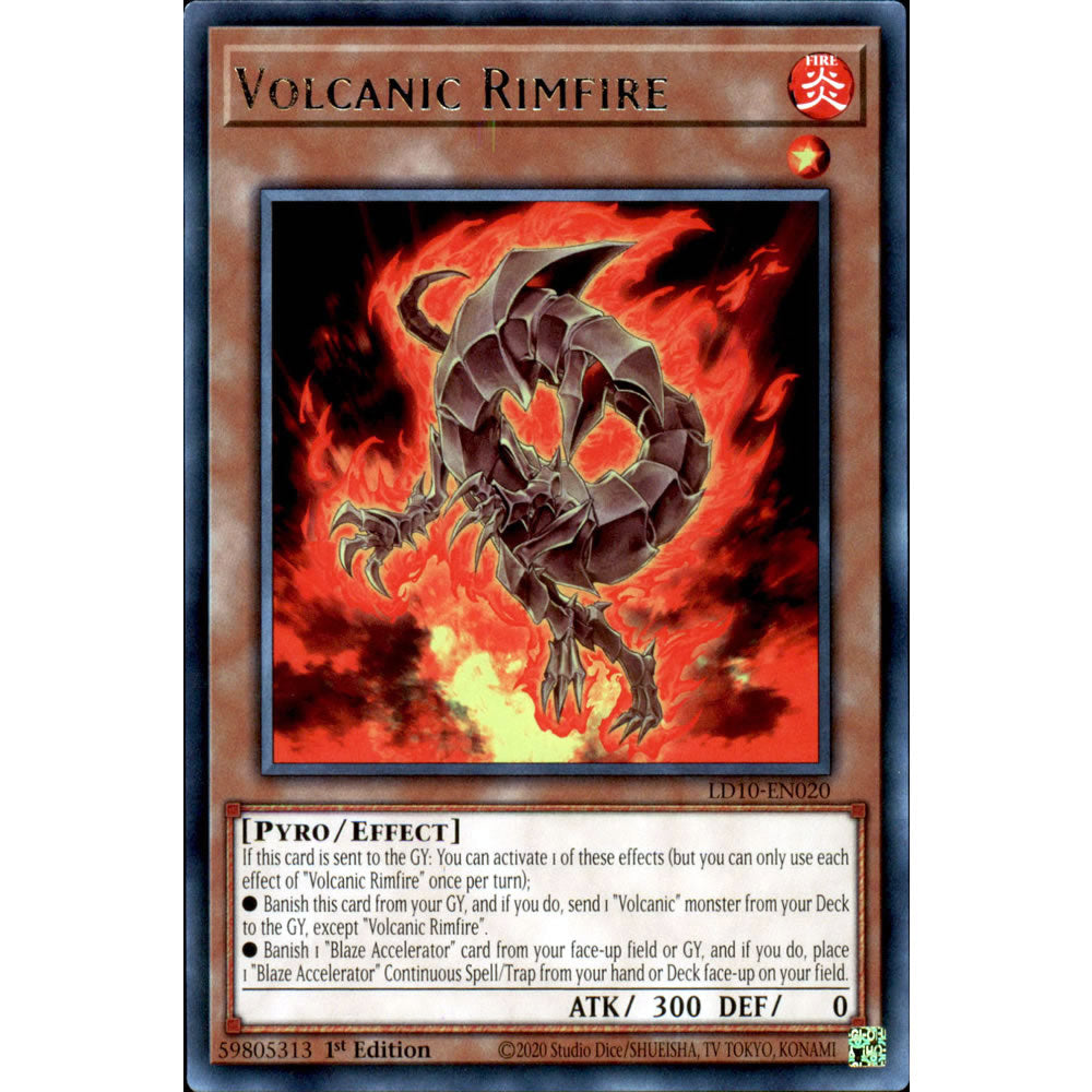Volcanic Rimfire LD10-EN020 Yu-Gi-Oh! Card from the Legendary Duelists: Soulburning Volcano Set