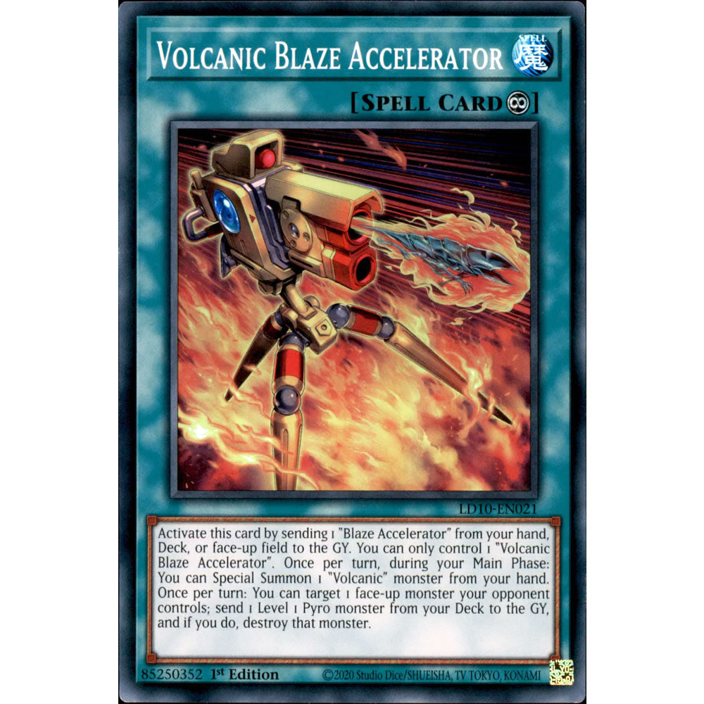 Volcanic Blaze Accelerator LD10-EN021 Yu-Gi-Oh! Card from the Legendary Duelists: Soulburning Volcano Set
