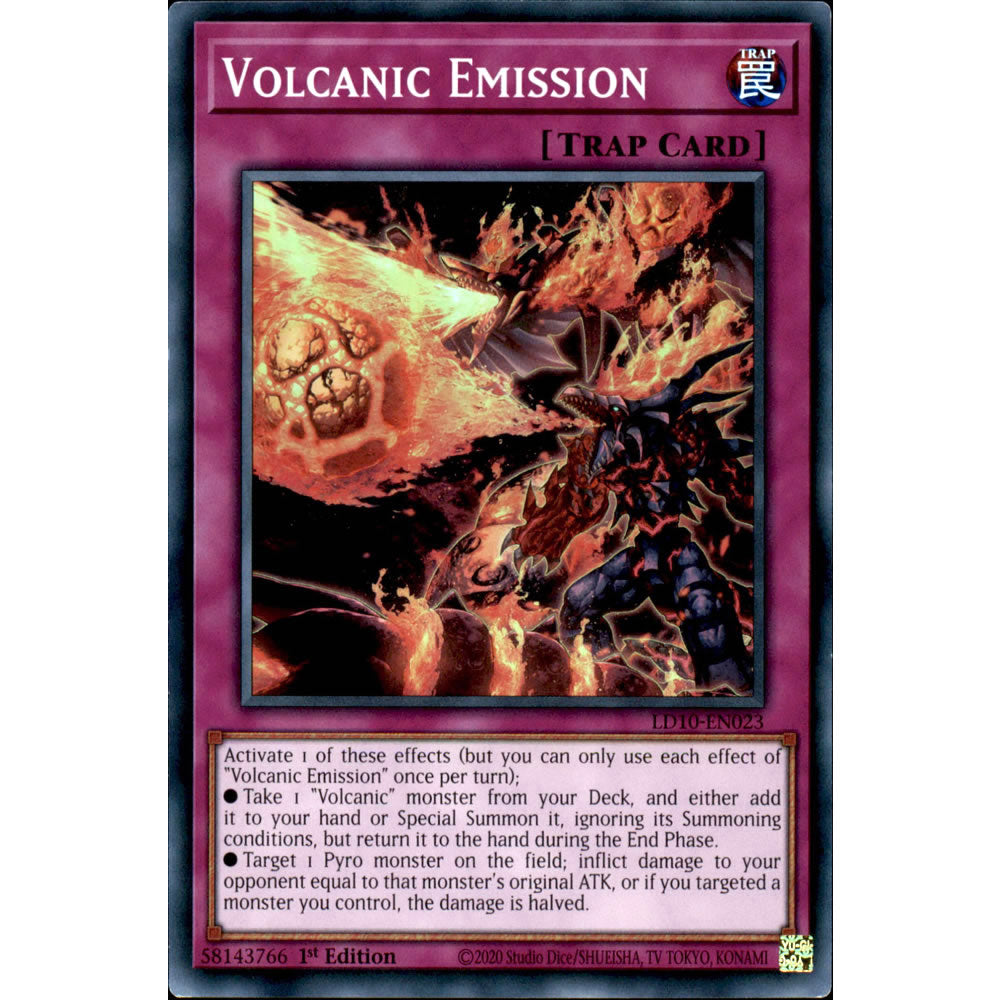Volcanic Emission LD10-EN023 Yu-Gi-Oh! Card from the Legendary Duelists: Soulburning Volcano Set