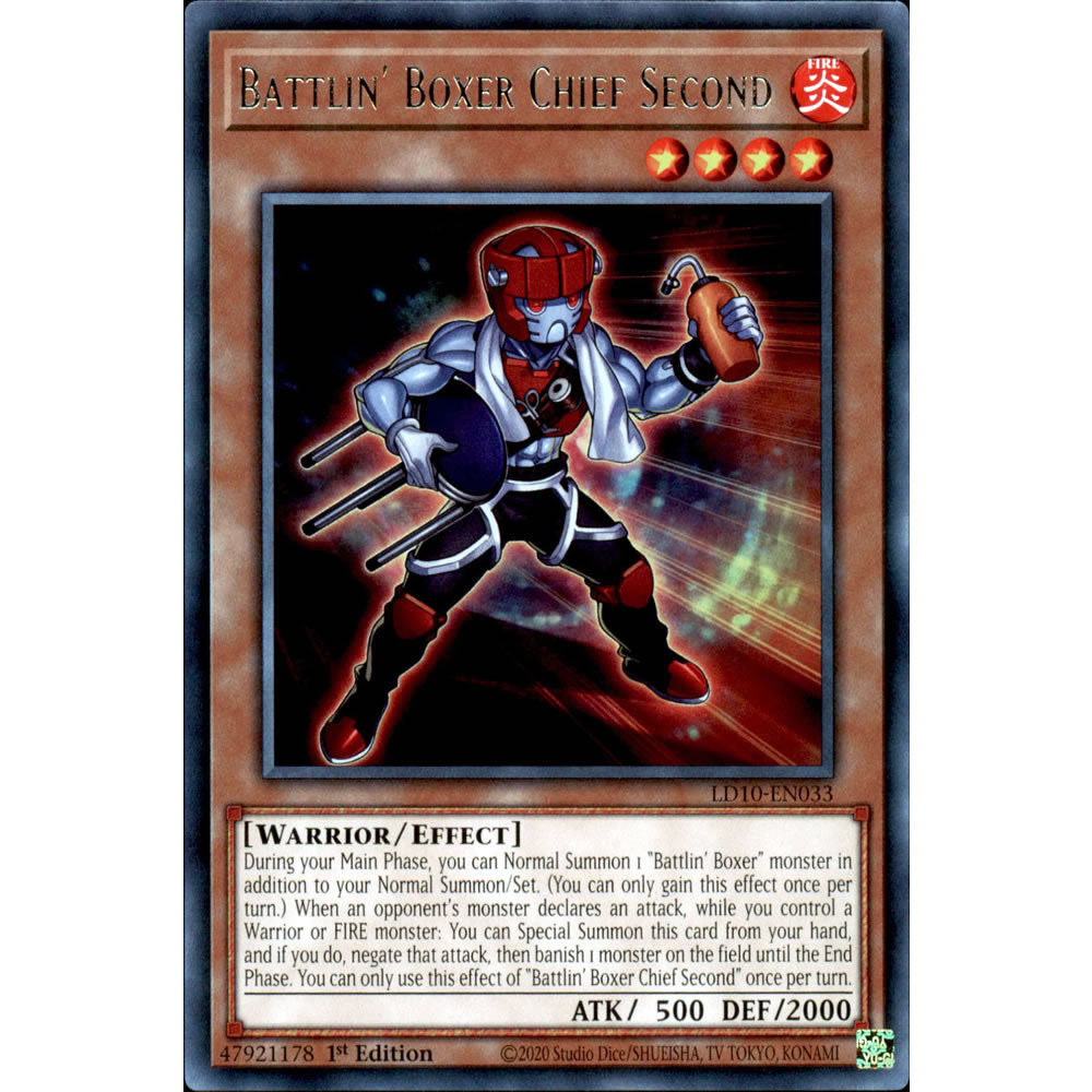 Battlin' Boxer Chief Second LD10-EN033 Yu-Gi-Oh! Card from the Legendary Duelists: Soulburning Volcano Set