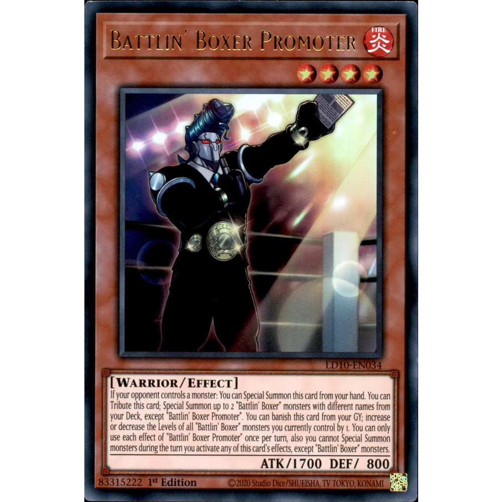 Battlin' Boxer Promoter LD10-EN034 Yu-Gi-Oh! Card from the Legendary Duelists: Soulburning Volcano Set
