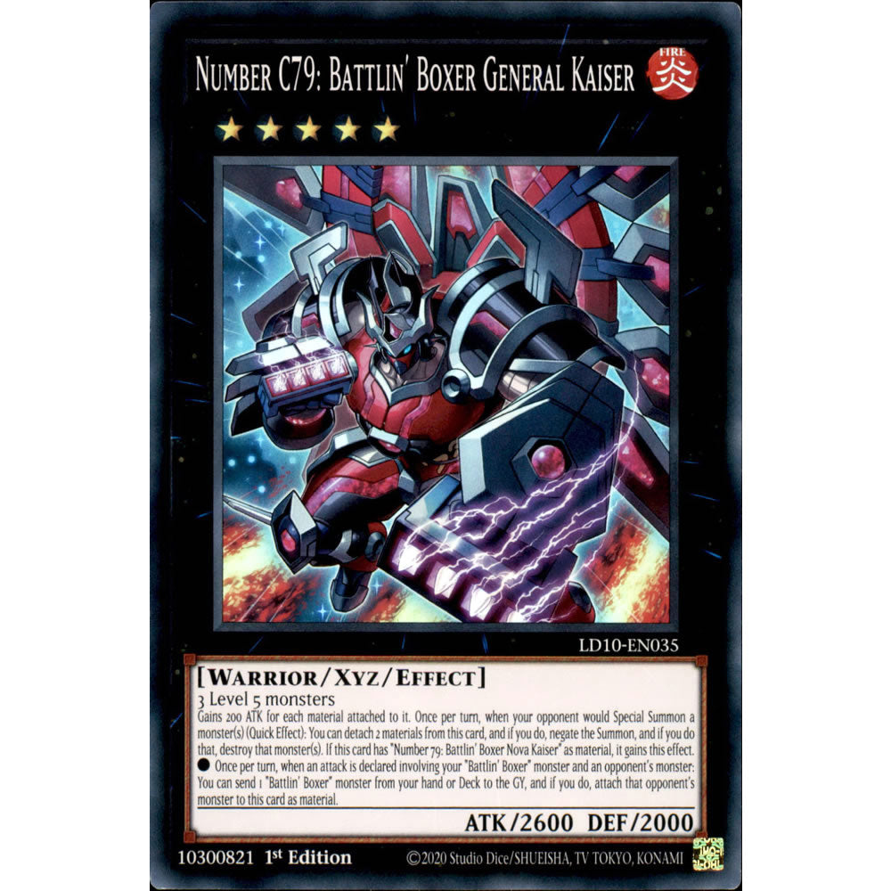 Number C79: Battlin' Boxer General Kaiser LD10-EN035 Yu-Gi-Oh! Card from the Legendary Duelists: Soulburning Volcano Set