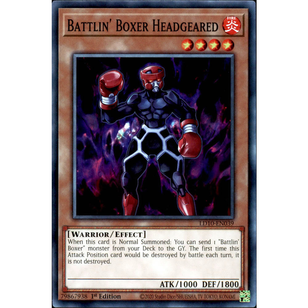 Battlin' Boxer Headgeared LD10-EN039 Yu-Gi-Oh! Card from the Legendary Duelists: Soulburning Volcano Set