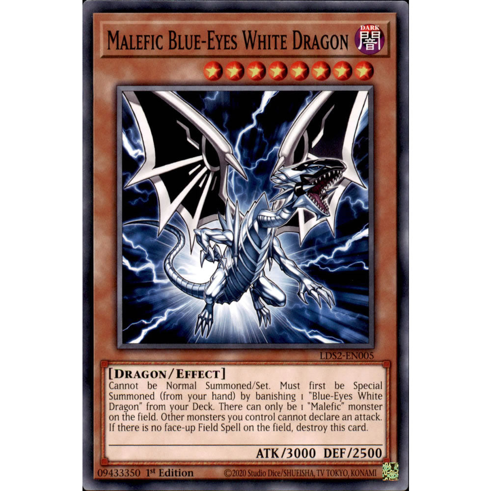 Malefic Blue-Eyes White Dragon LDS2-EN005 Yu-Gi-Oh! Card from the Legendary Duelists: Season 2 Set