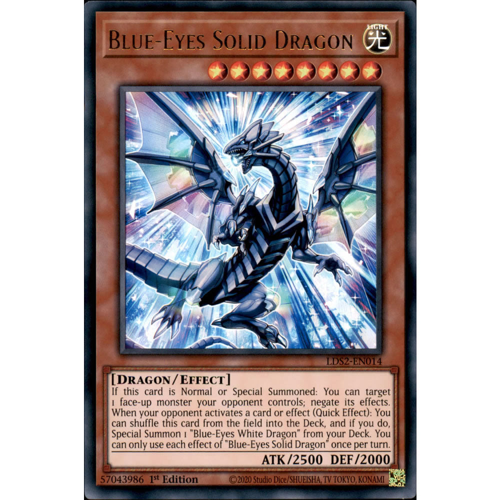 Blue-Eyes Solid Dragon LDS2-EN014 Yu-Gi-Oh! Card from the Legendary Duelists: Season 2 Set