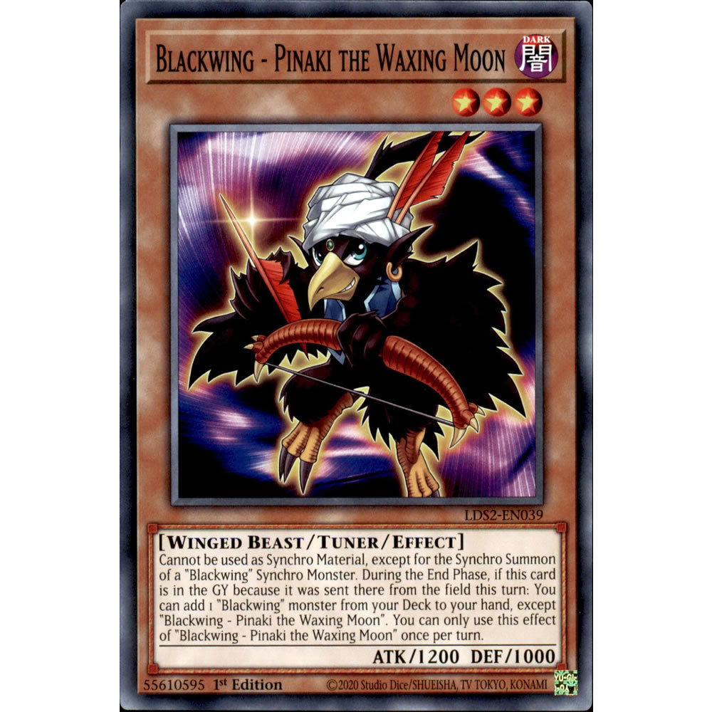 Blackwing - Pinaki the Waxing Moon LDS2-EN039 Yu-Gi-Oh! Card from the Legendary Duelists: Season 2 Set