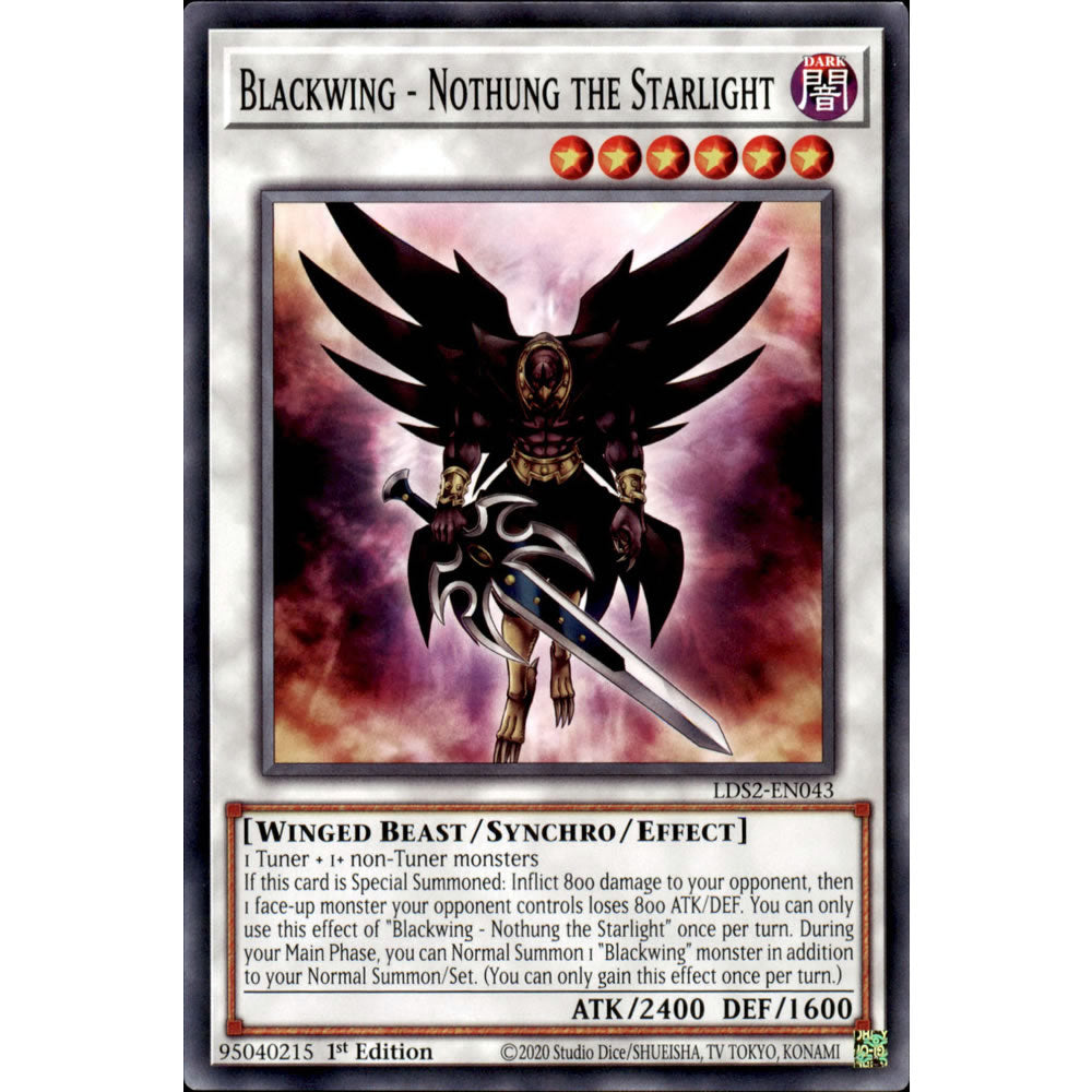 Blackwing - Nothung the Starlight LDS2-EN043 Yu-Gi-Oh! Card from the Legendary Duelists: Season 2 Set