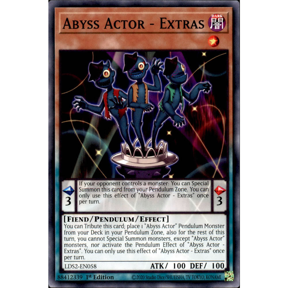 Abyss Actor - Extras LDS2-EN058 Yu-Gi-Oh! Card from the Legendary Duelists: Season 2 Set