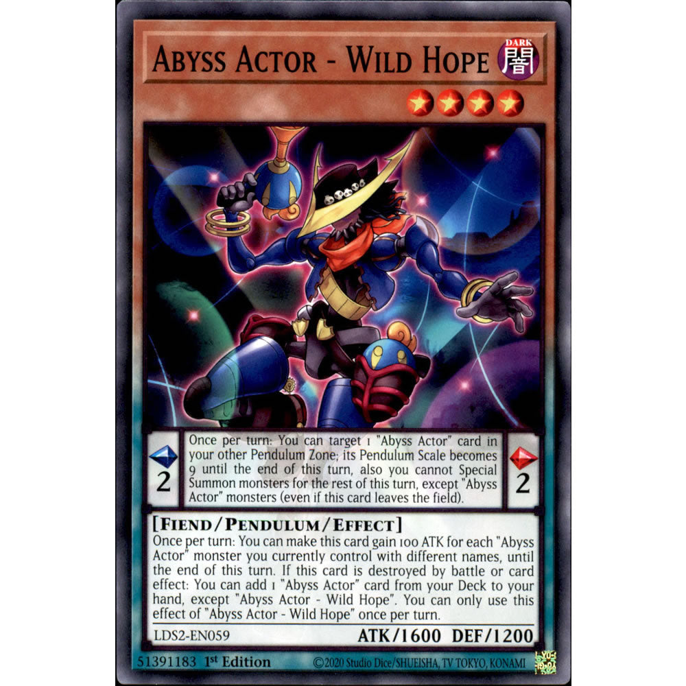 Abyss Actor - Wild Hope LDS2-EN059 Yu-Gi-Oh! Card from the Legendary Duelists: Season 2 Set