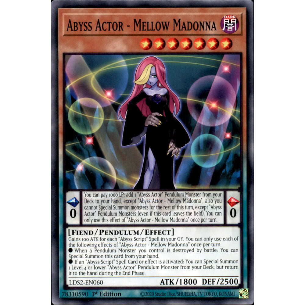 Abyss Actor - Mellow Madonna LDS2-EN060 Yu-Gi-Oh! Card from the Legendary Duelists: Season 2 Set