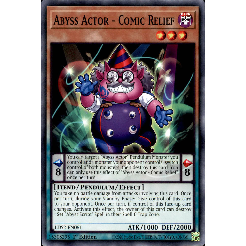 Abyss Actor - Comic Relief LDS2-EN061 Yu-Gi-Oh! Card from the Legendary Duelists: Season 2 Set
