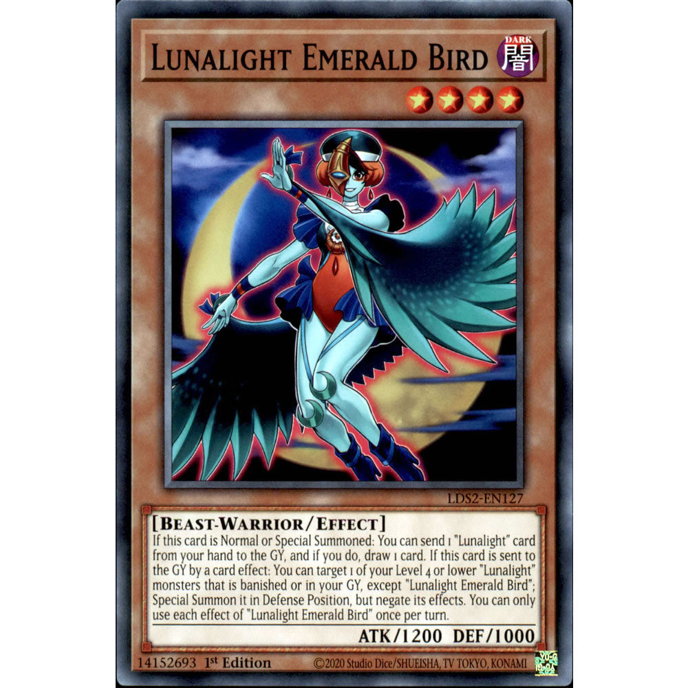 Lunalight Emerald Bird LDS2-EN127 Yu-Gi-Oh! Card from the Legendary Duelists: Season 2 Set