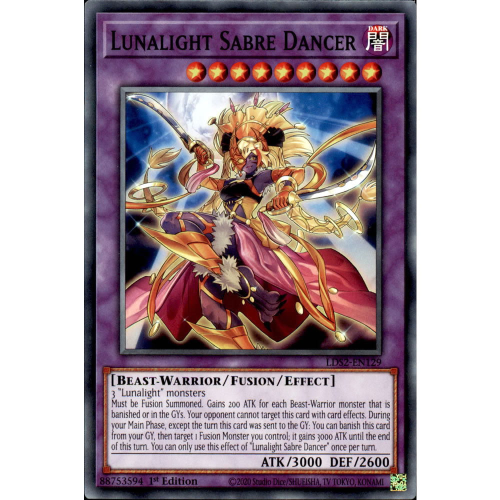 Lunalight Sabre Dancer LDS2-EN129 Yu-Gi-Oh! Card from the Legendary Duelists: Season 2 Set