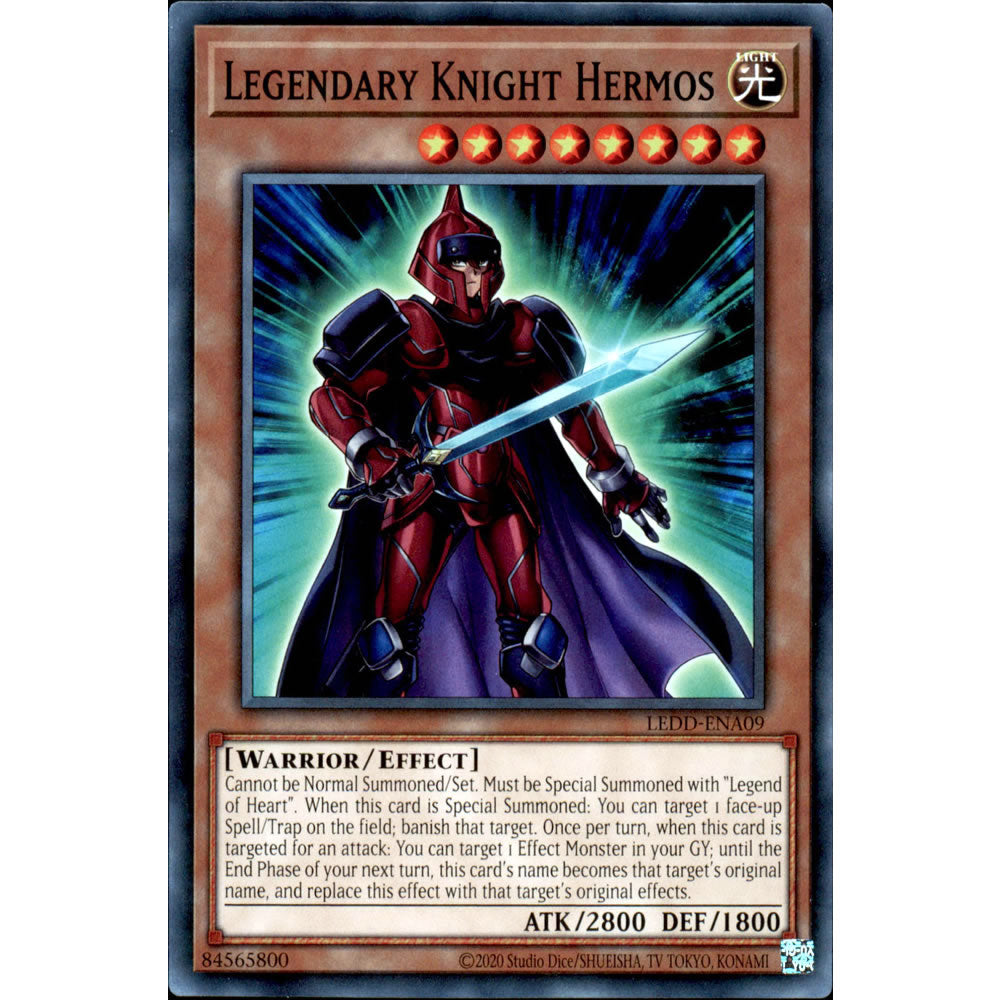 Legendary Knight Hermos LEDD-ENA09 Yu-Gi-Oh! Card