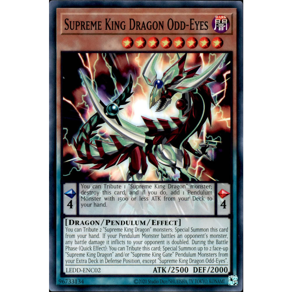 Supreme King Dragon Odd-Eyes LEDD-ENC02 Yu-Gi-Oh! Card Supreme King Dragon Odd-Eyes LEDD-ENC02 Yu-Gi-Oh! Card