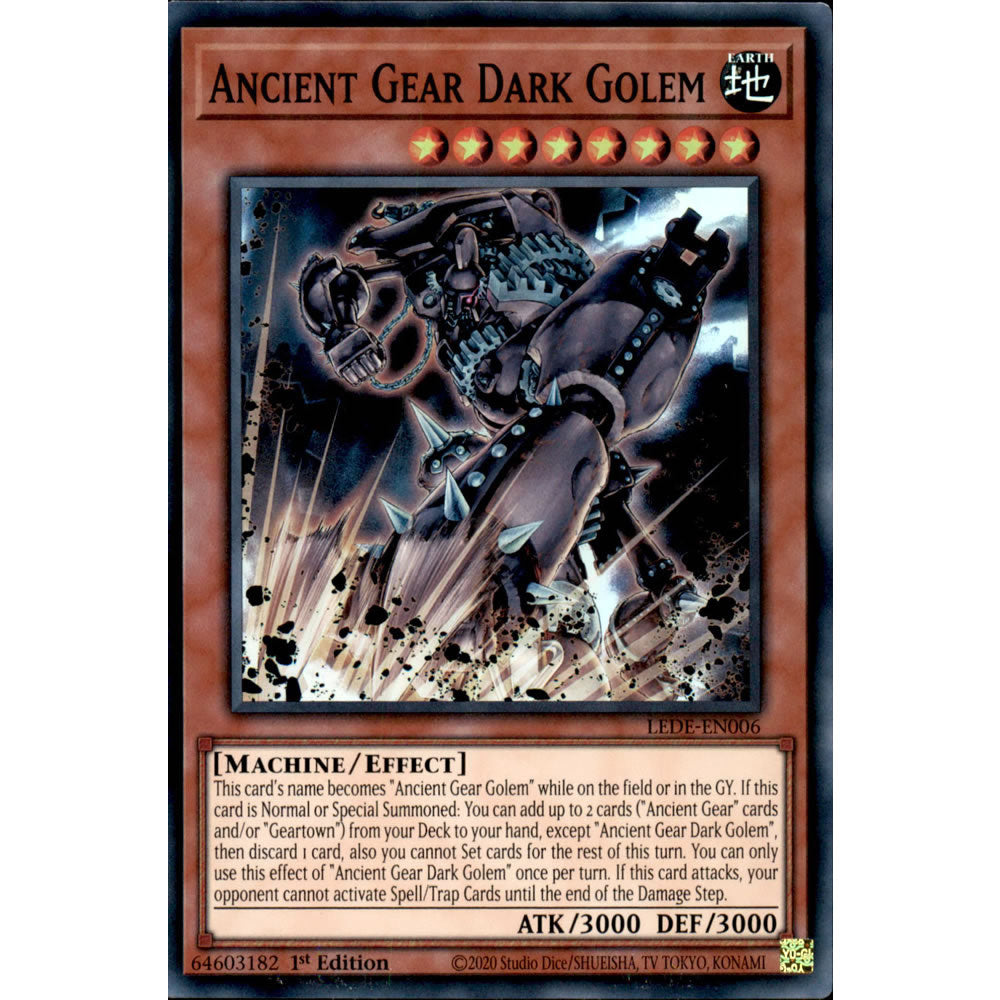 Ancient Gear Dark Golem LEDE-EN006 Yu-Gi-Oh! Card from the Legacy of Destruction Set