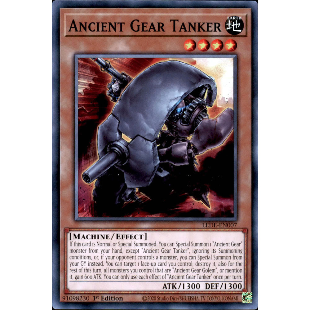 Ancient Gear Tanker LEDE-EN007 Yu-Gi-Oh! Card from the Legacy of Destruction Set