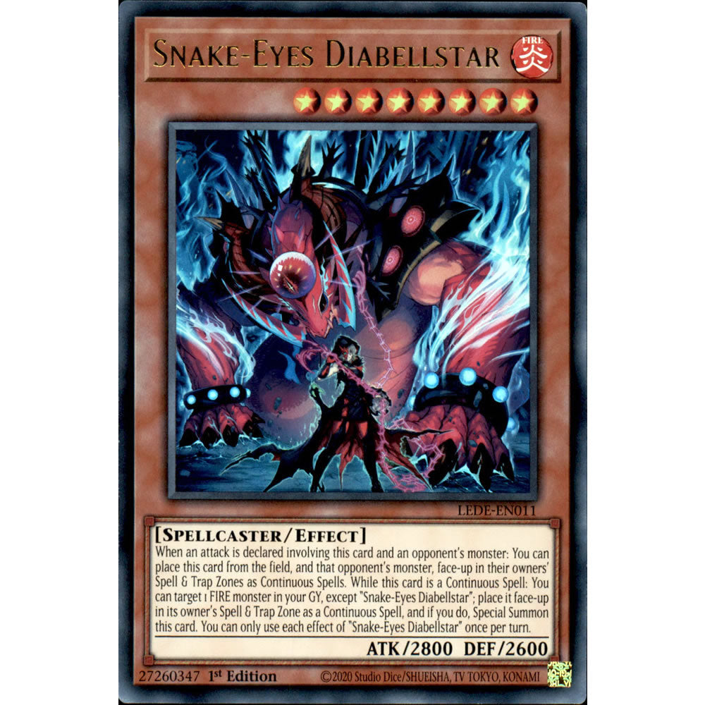 Snake-Eyes Diabellstar LEDE-EN011 Yu-Gi-Oh! Card from the Legacy of Destruction Set