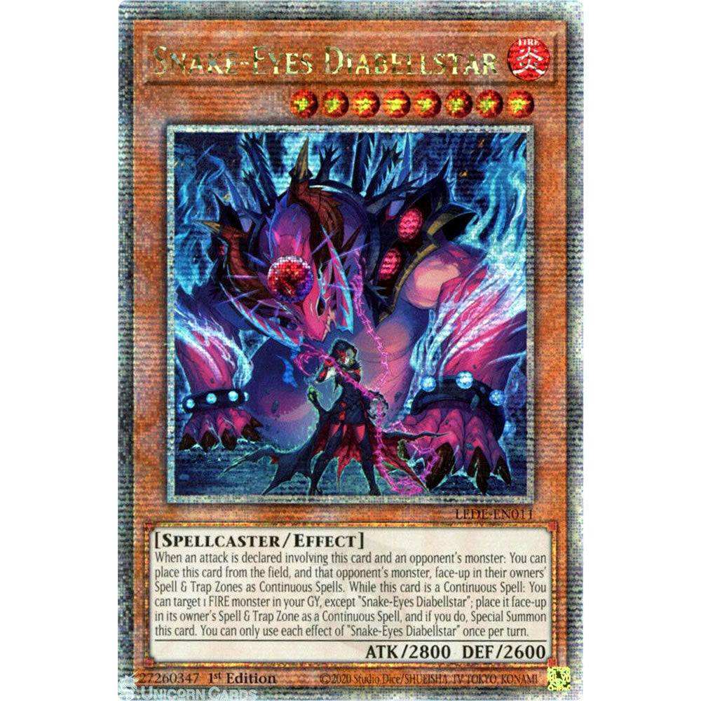 Snake-Eyes Diabellstar LEDE-EN011 Yu-Gi-Oh! Card from the Legacy of Destruction Set