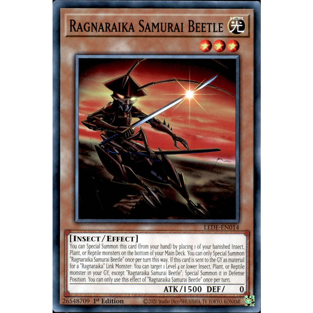 Ragnaraika Samurai Beetle LEDE-EN014 Yu-Gi-Oh! Card from the Legacy of Destruction Set